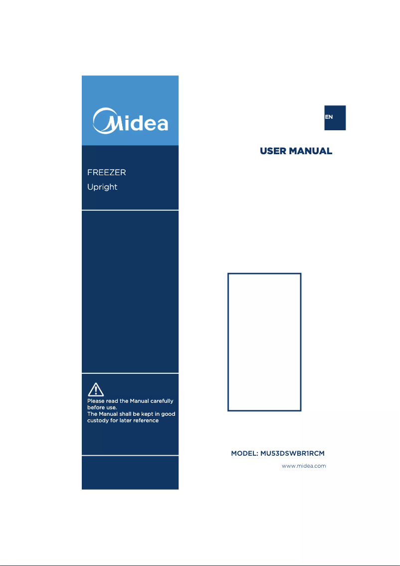 Page 1 of the manual User Manual Midea MU53DSWBR1RCM