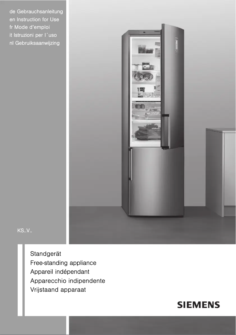 First page image of the manual for KS29VNW30