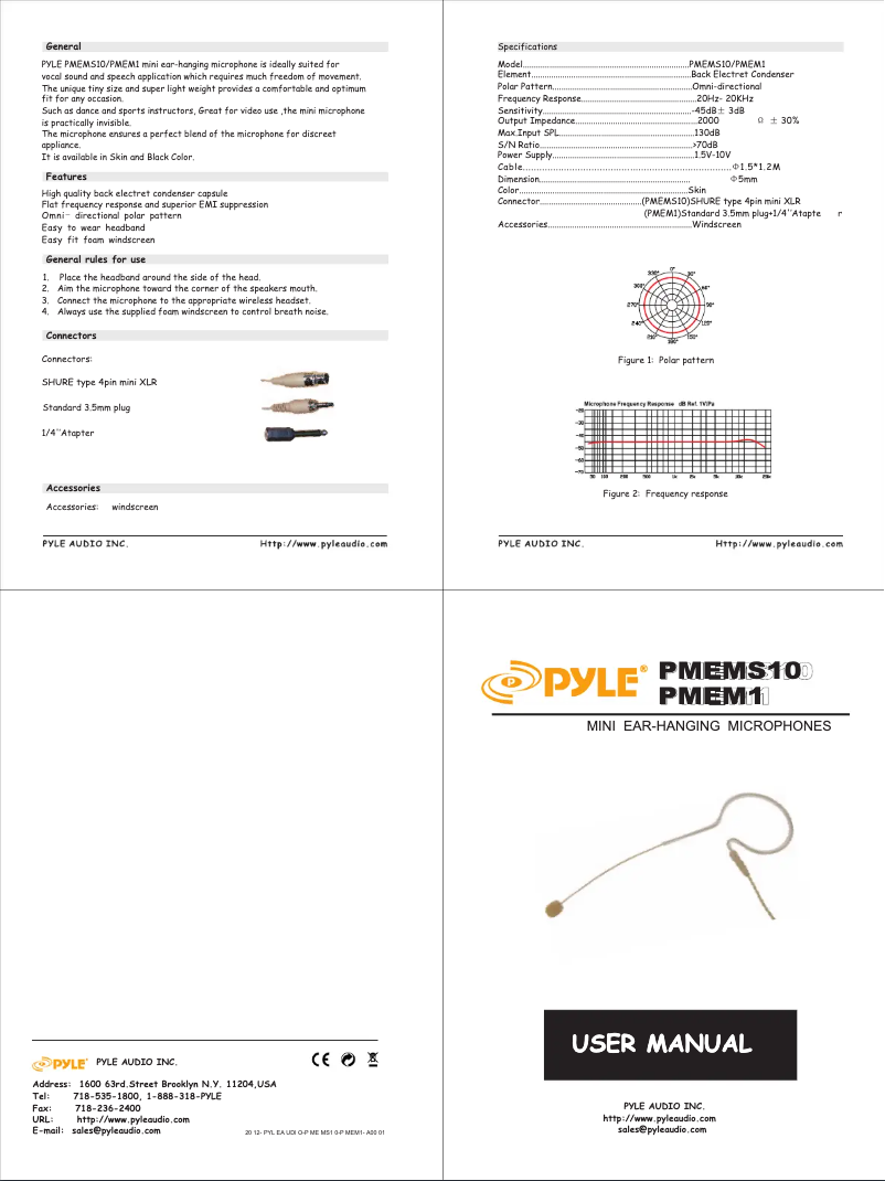 First page image of the manual for PMEMS10