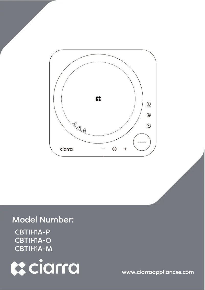 First page image of the manual for CBTIH1A