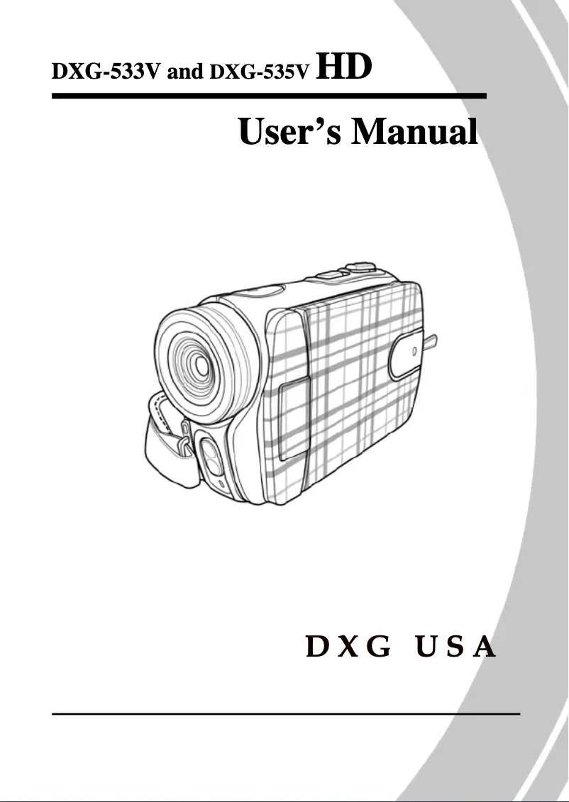 First page image of the manual for Soho DXG-533V