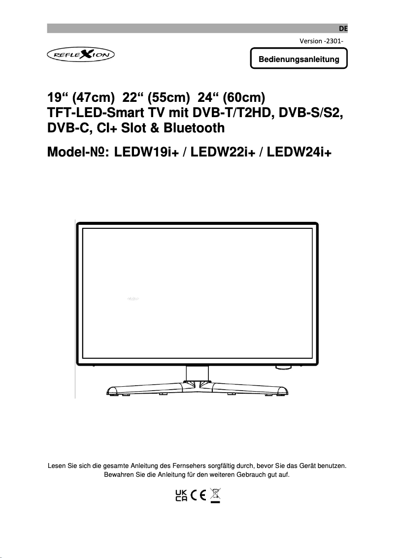 Page 1 of the manual User Manual Reflexion LEDW24i+