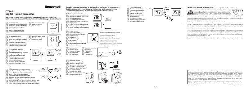 Page 1 of the manual User Manual Honeywell DT90A