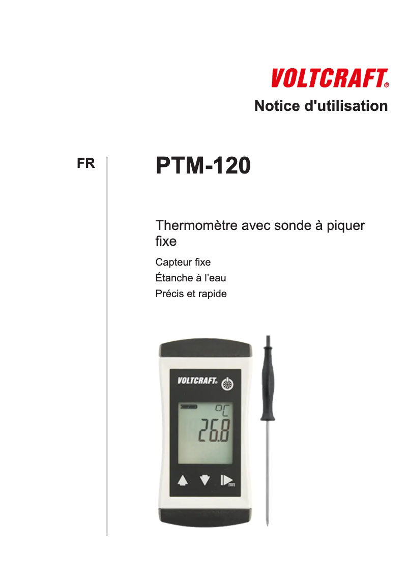 Page 1 of the manual User Manual Voltcraft PTM-120