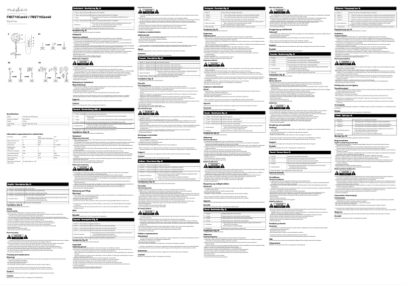 First page image of the manual for FNST10CWT40