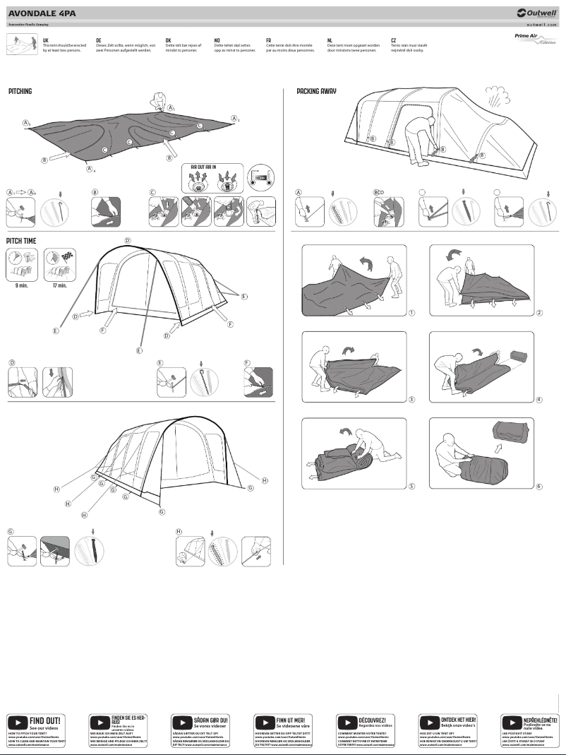 Page 1 of the manual User Manual Outwell Avondale 4PA