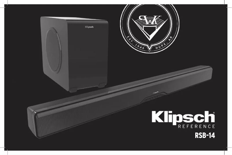 Page 1 of the manual User Manual Klipsch Reference RSB-14