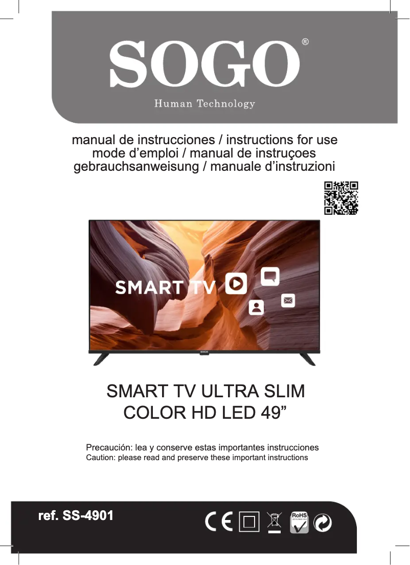 Page 1 of the manual User Manual Sogo TV-SS-4901