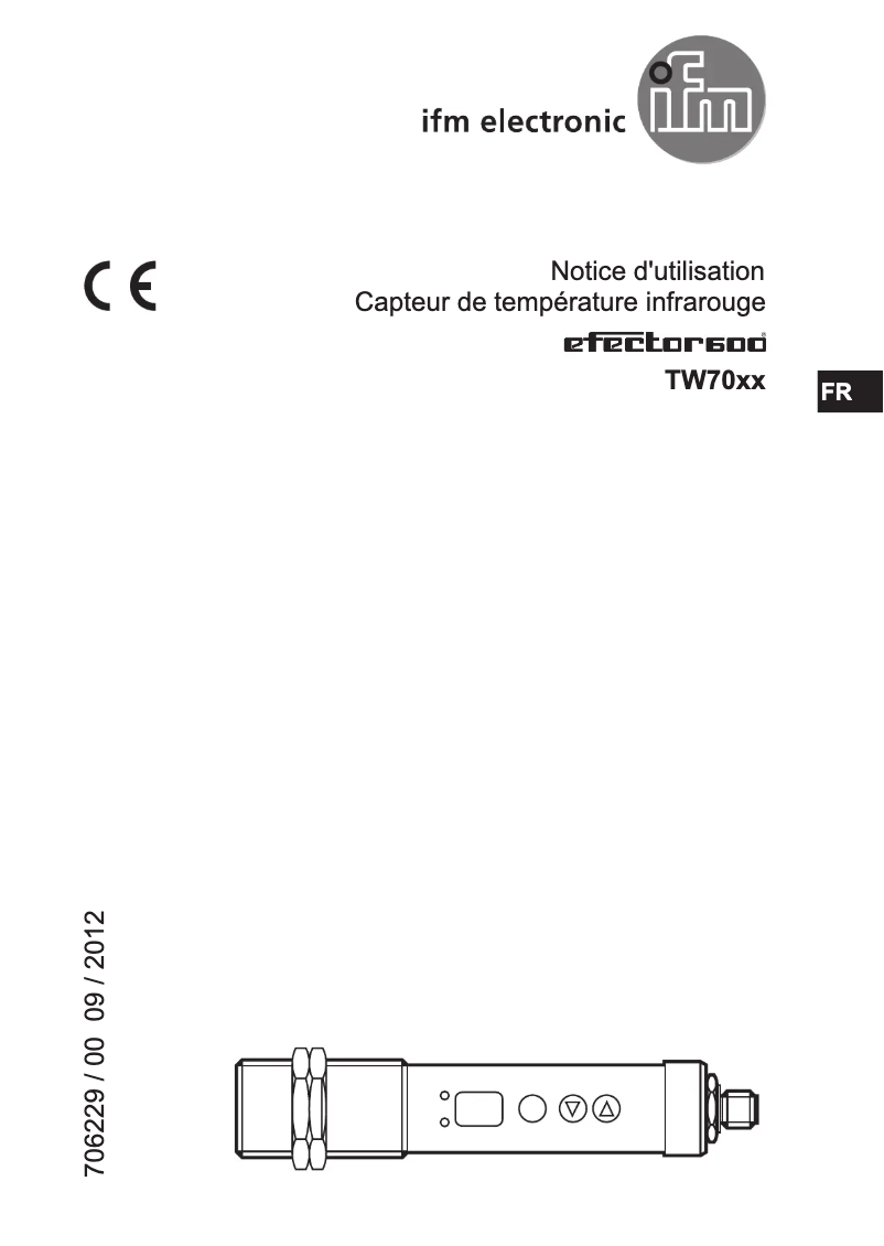 Page 1 of the manual User Manual IFM TW7011
