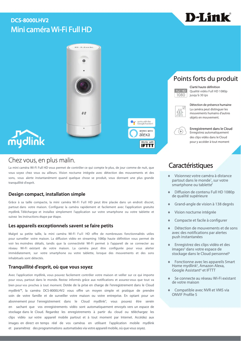First page image of the manual for DCS-8000LHV2