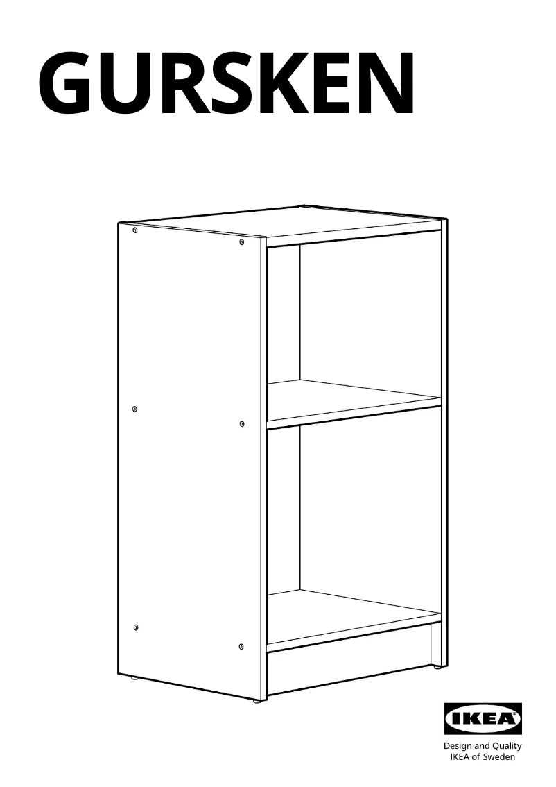 Page 1 of the manual User Manual Ikea GURSKEN 804.863.28