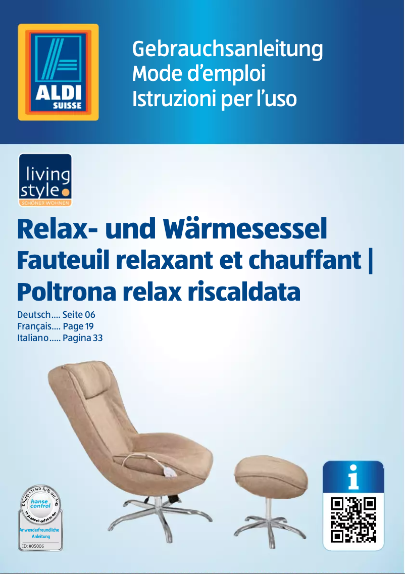 Page 1 of the manual User Manual Living Style GT-RWS-01