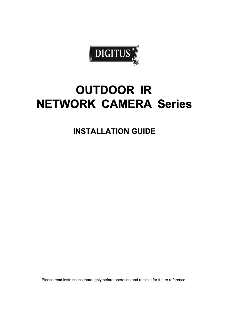 Page 1 of the manual User Manual Digitus DN-16054-1