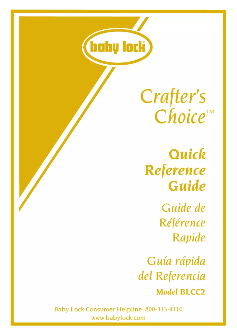 Page 1 of the manual User Manual Baby Lock Crafters Choice BLCC2