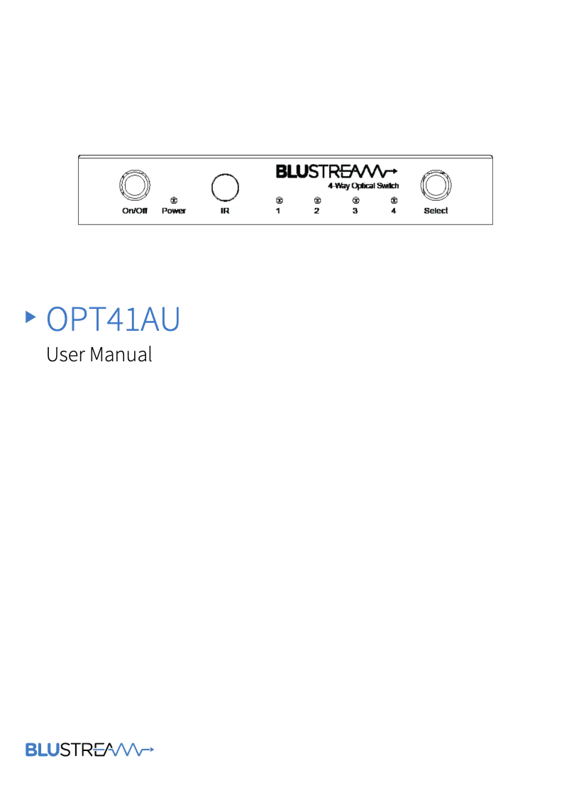 Image de la première page du manuel de l'appareil OPT41AU