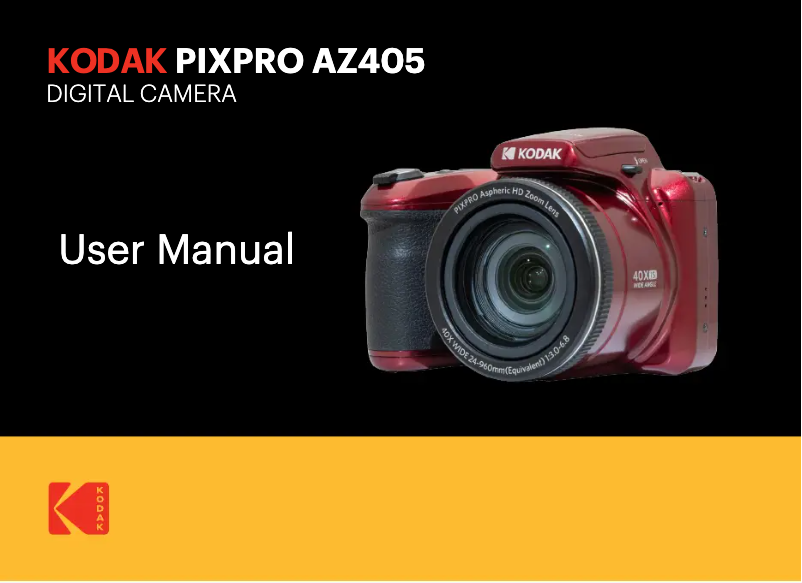 Page 1 of the manual User Manual Kodak PixPro AZ405