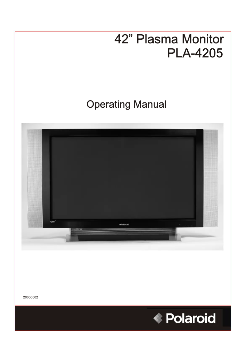 First page image of the manual for PLA-4205