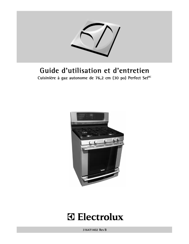 First page image of the manual for EI30GF55GS