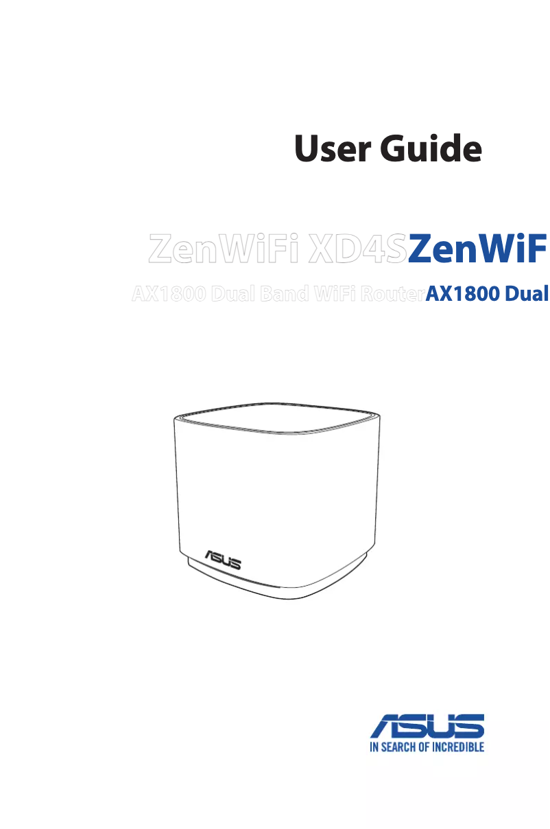 Page 1 of the manual User Manual Asus ZenWiFi XD4S