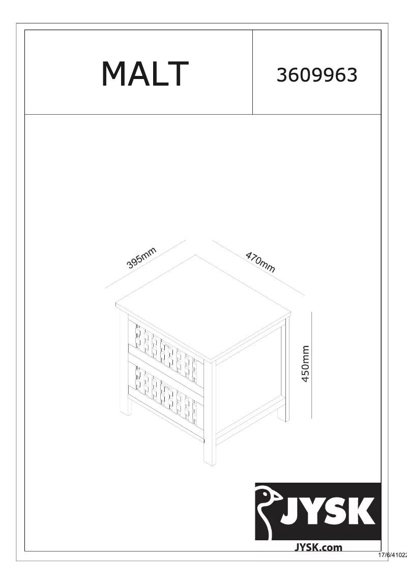 Page 1 of the manual User Manual JYSK MALT