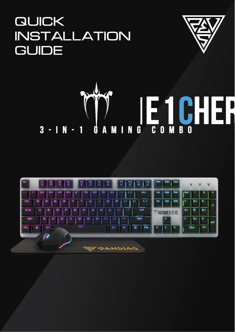 Page 1 of the manual User Manual Gamdias Hermes E1C