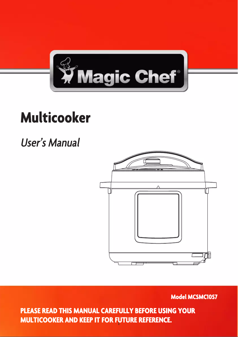 Image de la première page du manuel de l'appareil Multicook MCSMC10S7