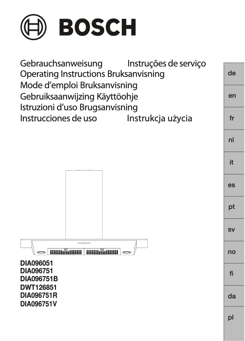Page 1 of the manual User Manual Bosch DIA096751