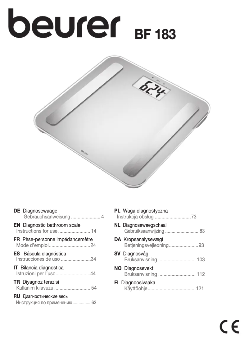 First page image of the manual for BF 183