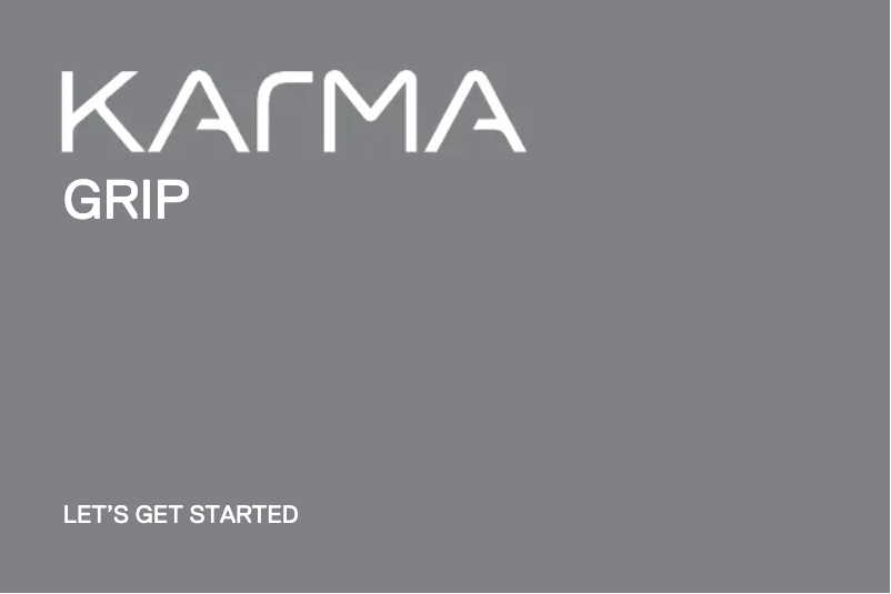 Image de la première page du manuel de l'appareil Karma Grip