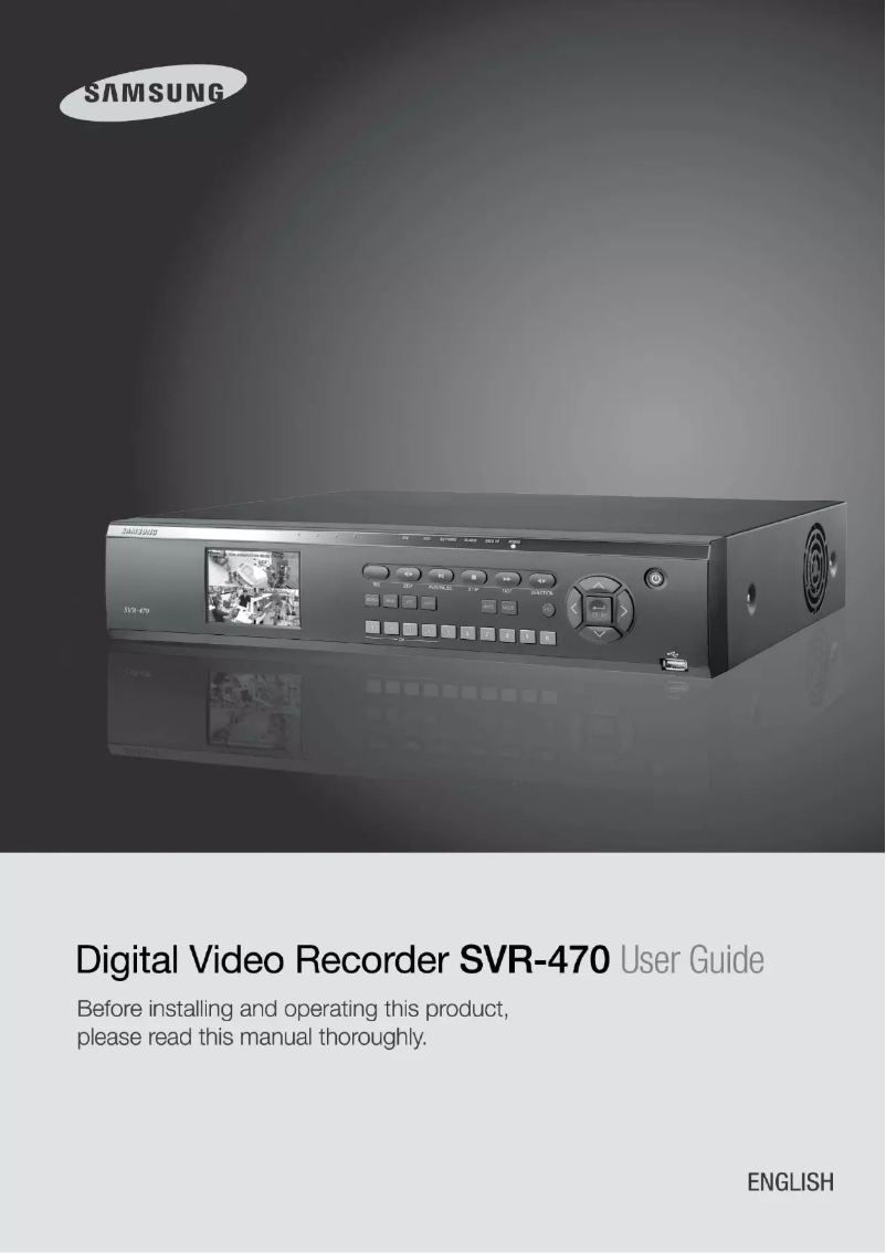 Page 1 of the manual User Manual Hanwha SVR-470