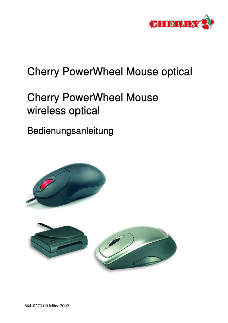 Page 1 of the manual User Manual Cherry M-5000