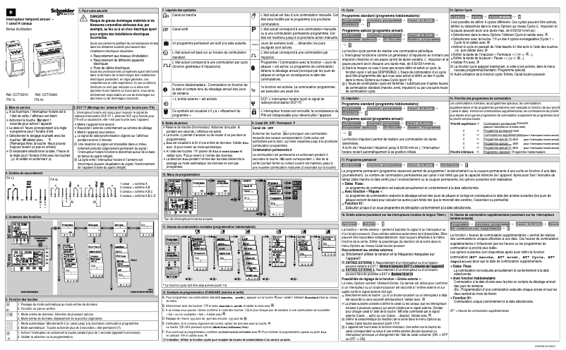 Page 1 of the manual User Manual Schneider CCT15940