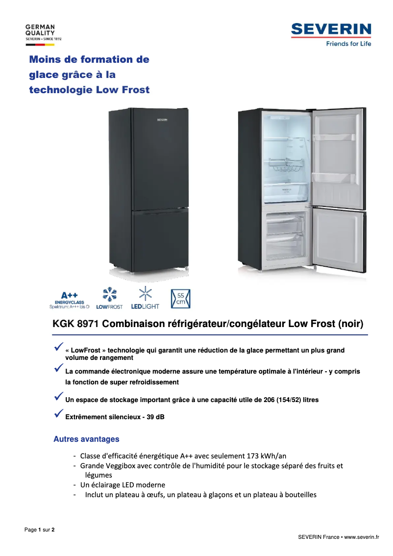 First page image of the manual for KGK 8971