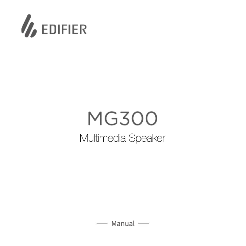 Page 1 of the manual User Manual Edifier MG300