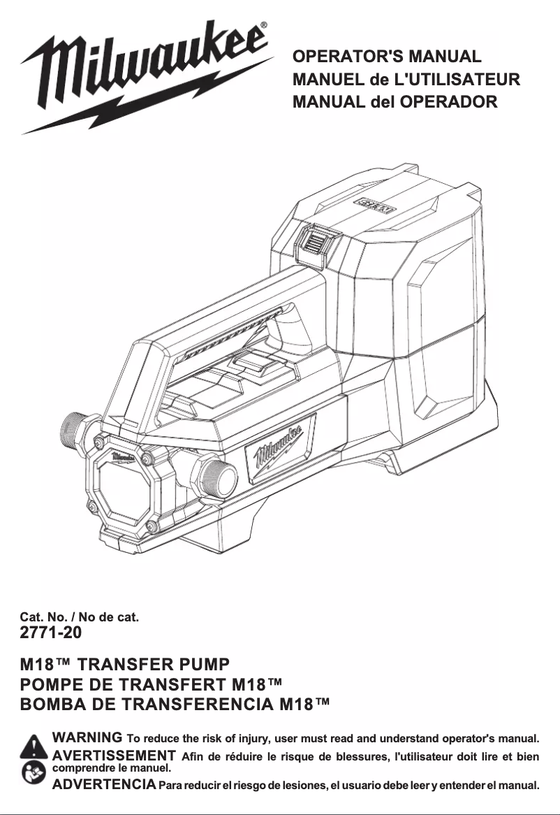 First page image of the manual for 2771-20