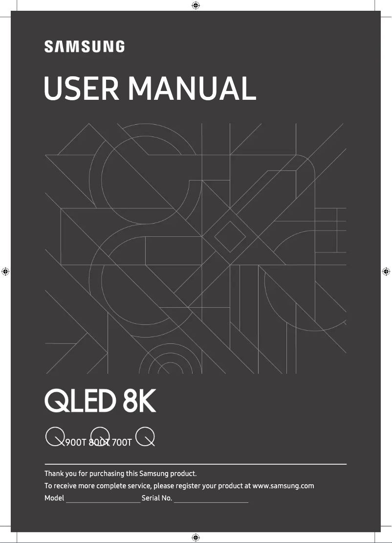 First page image of the manual for Q700T QLED 8K HDR
