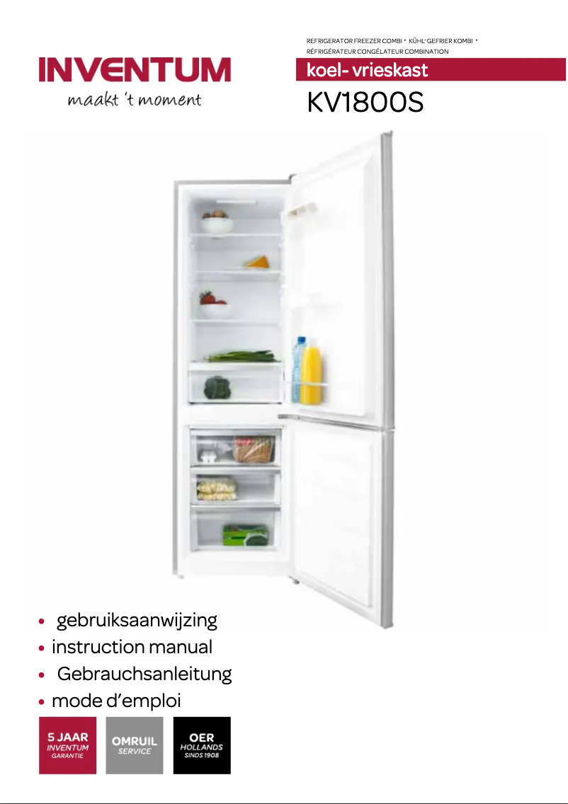 Page 1 of the manual User Manual Inventum KV1800S