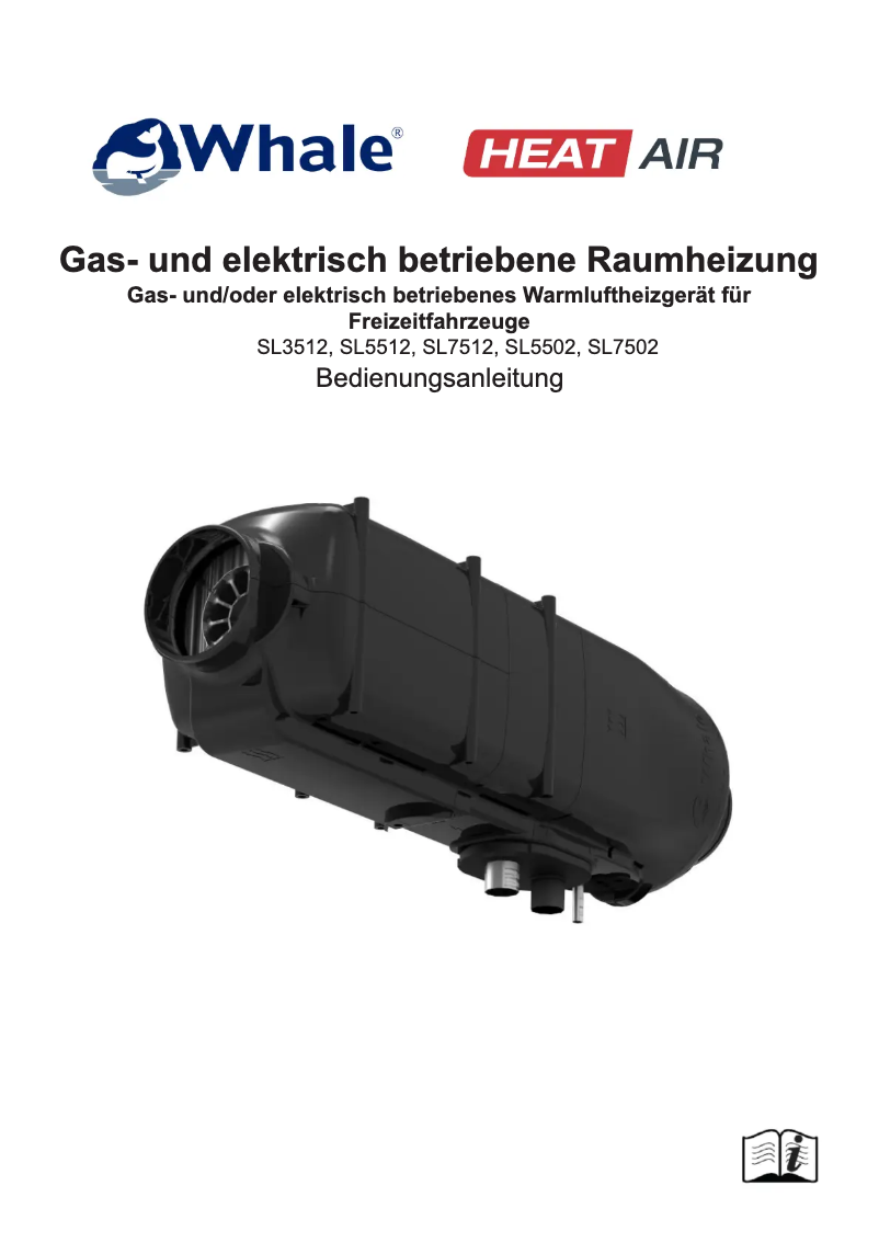 First page image of the manual for Heat Air SL7512