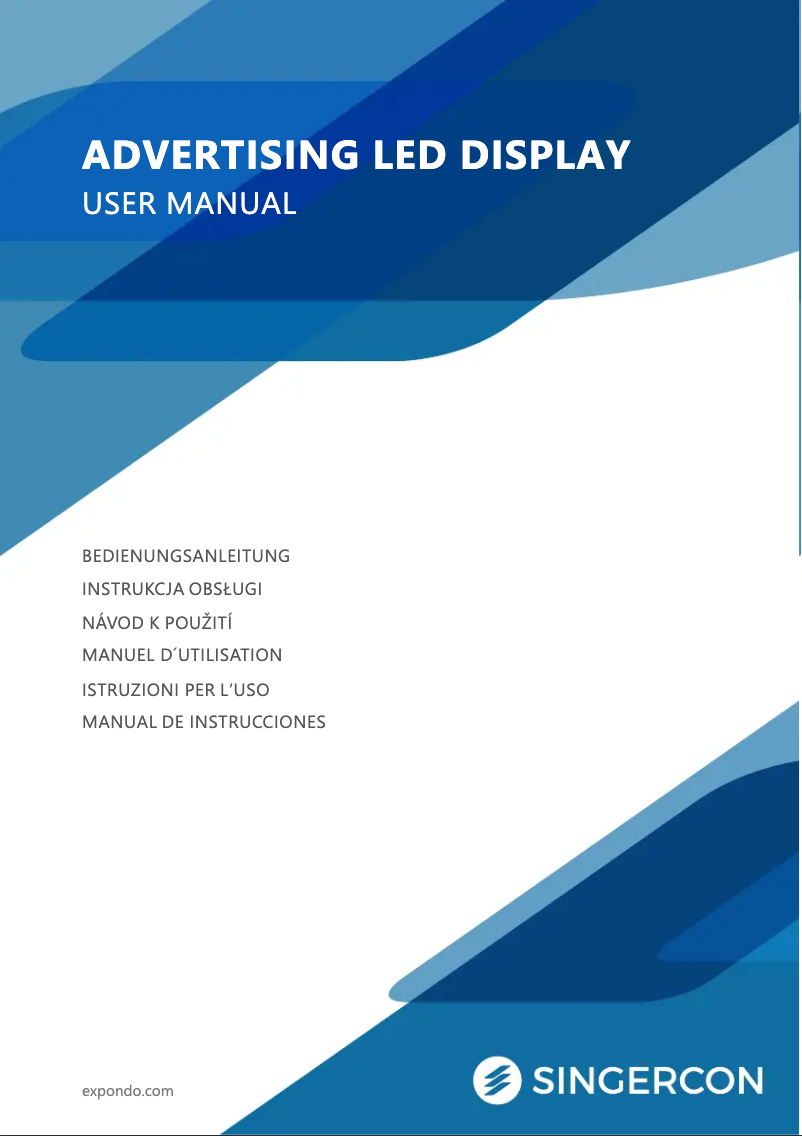 Page 1 of the manual User Manual Singercon SIN-ALD-3000