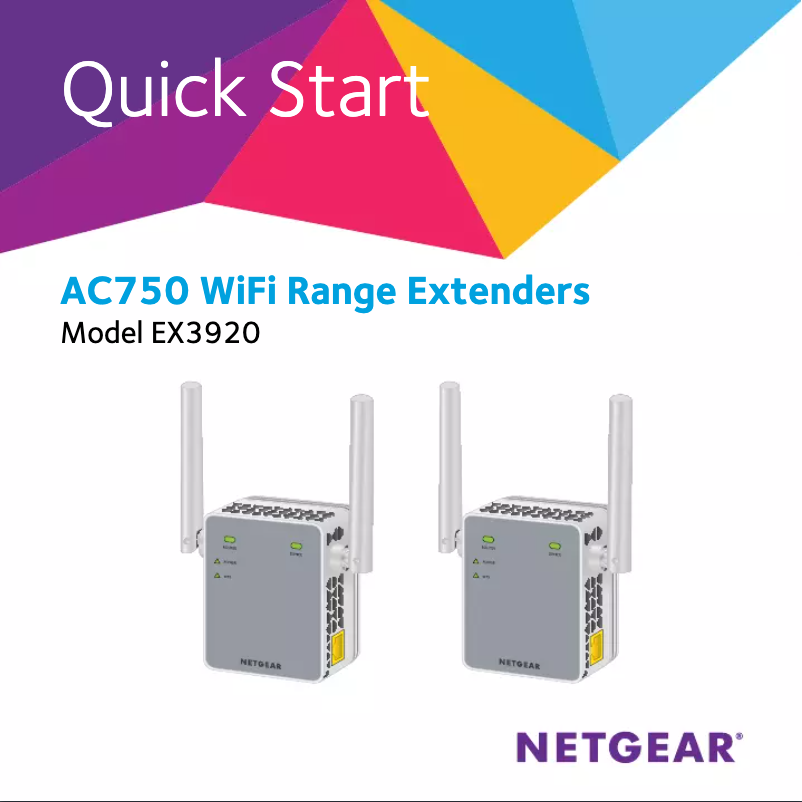 Page 1 of the manual Installation Guide Netgear EX3920