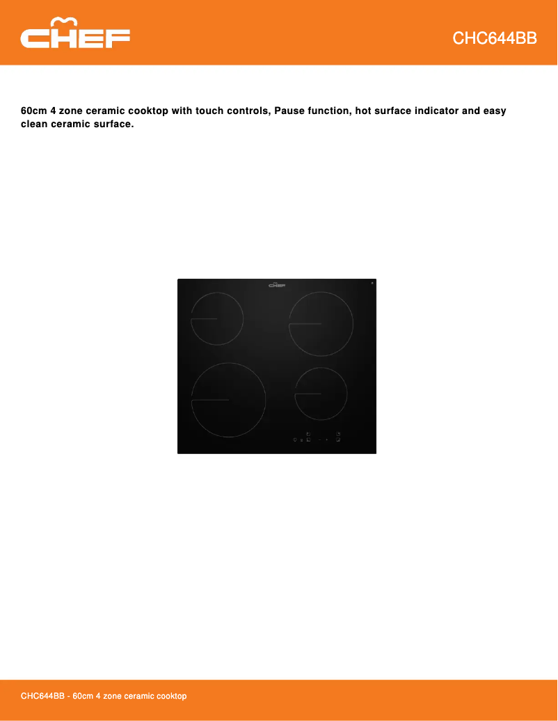 First page image of the manual for CHC644BB