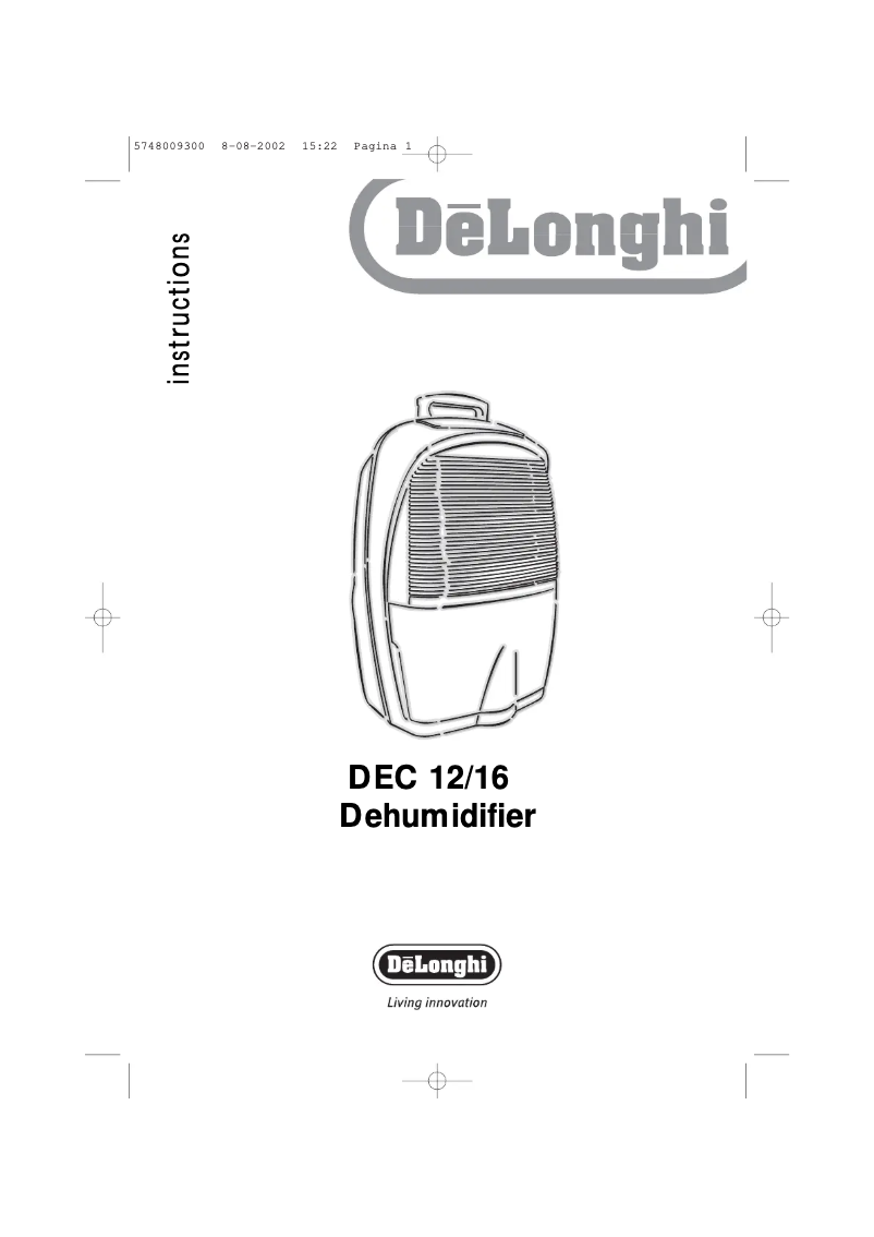 Page 1 of the manual User Manual DeLonghi DEC16