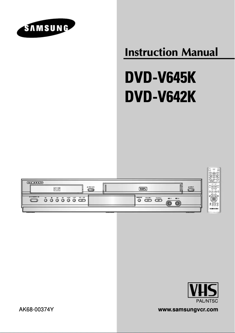 Page 1 of the manual User Manual Samsung DVD-V642K