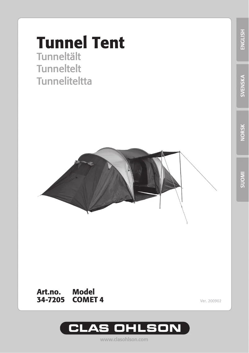 First page image of the manual for Comet 4