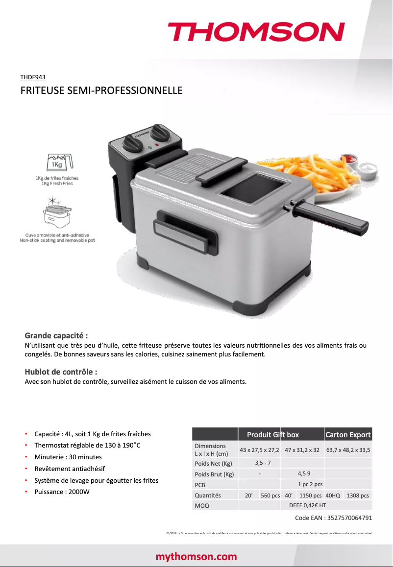 Page 1 of the manual User Manual Thomson THDF943