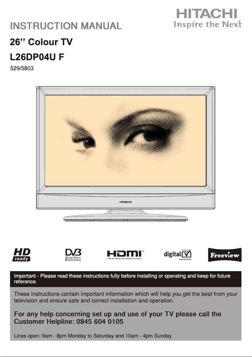 First page image of the manual for L26DP04UF