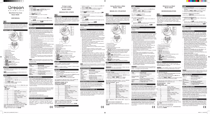 First page image of the manual for RA200