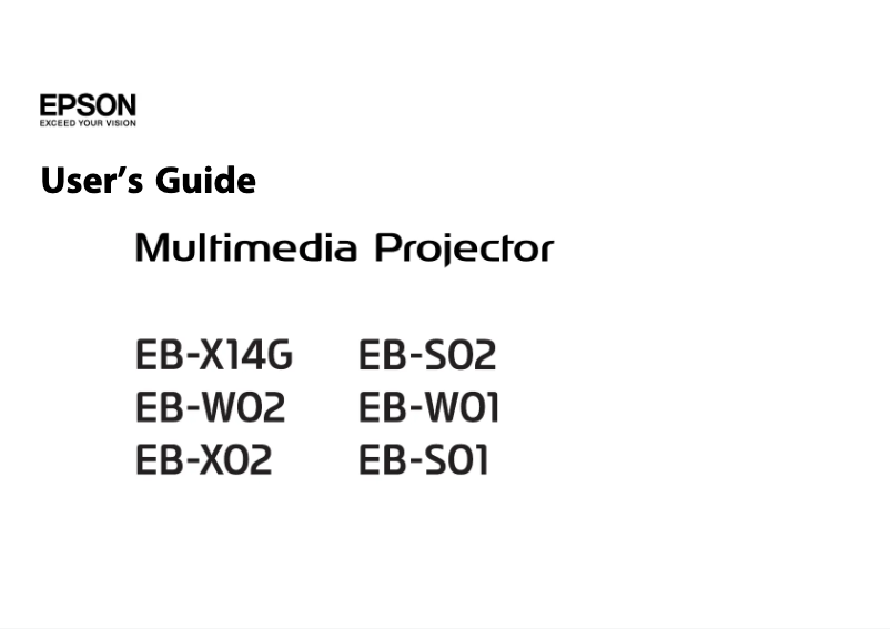 Image de la première page du manuel de l'appareil EB-X02