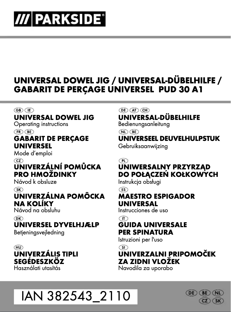 Page 1 of the manual User Manual Parkside PUD 30 A1