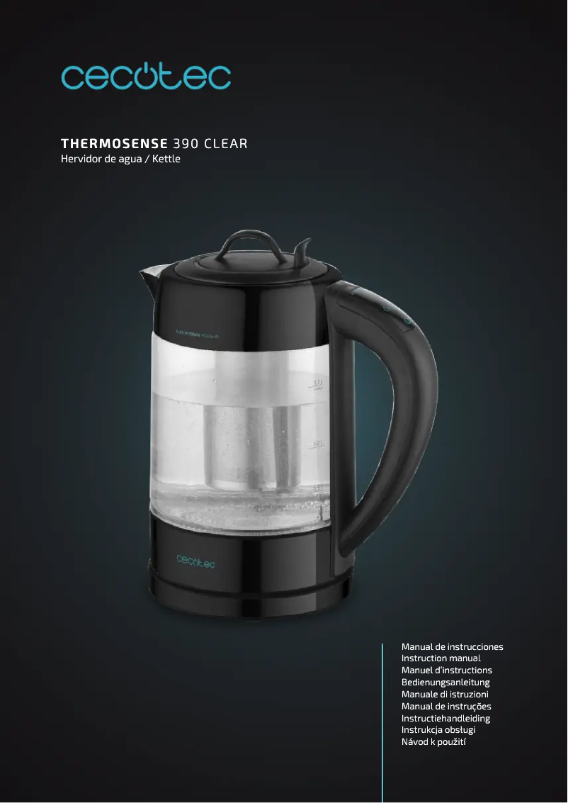 Page 1 de la notice Manuel utilisateur Cecotec ThermoSense 390 Clear